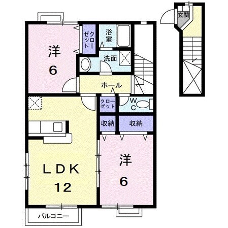 サニーハイツの物件間取画像